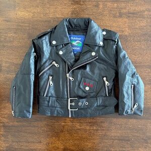 Outdoor Habitat Kids Black Faux Leather Jacket